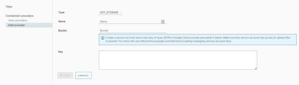 salesforce gcp connection provider