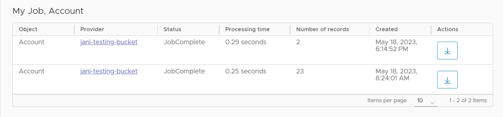 scheduled jobs history